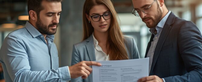 Das Projektteam überprüft während der Cutover‑Planung eine Checkliste, um die Governance und die Risikokontrolle sicherzustellen.