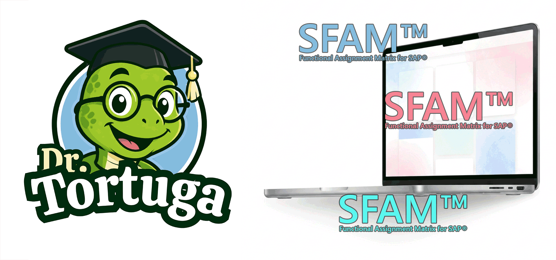 DrTortuga-SFAM, EN SFAM™ links SAP modules, functional responsibilities, end-to-end processes, cutover categories, and technical objects into a consistent overall structure.
