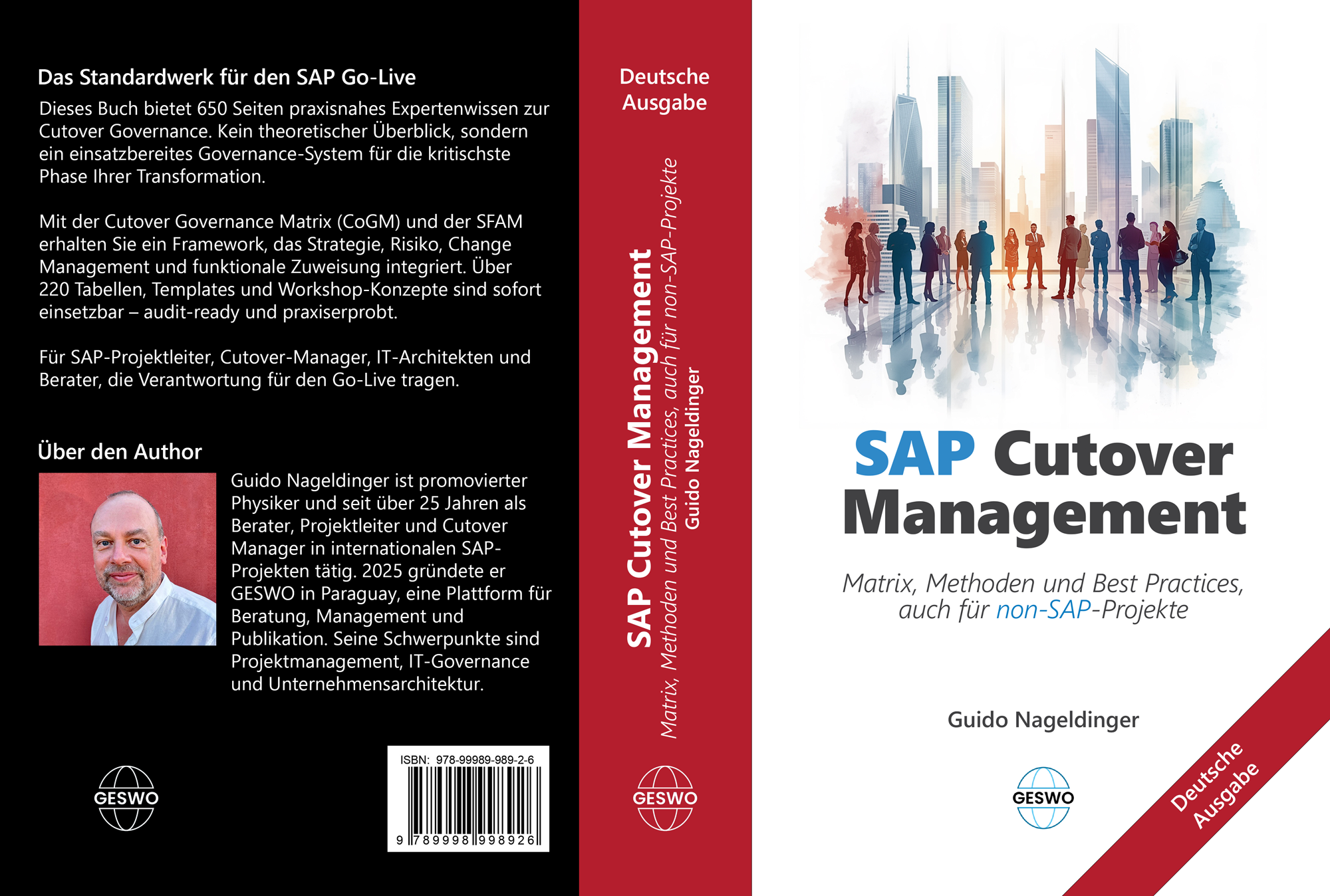 Buchcover von „SAP Cutover Management“ von Guido Nageldinger, Deutsche Ausgabe